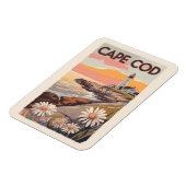 Magnet Flexible Cape Cod Massachusetts Art de voyage pictural Rétr (Côté Gauche)