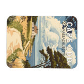 Magnet Flexible Cape Cod Massachusetts Voyage Art Vintage (Horizontal)