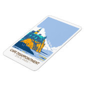 Magnet Flexible Cape Disnomination State Park Washington Vintage (Côté Gauche)