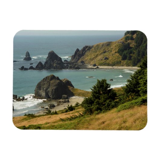 Magnet Flexible Cape Ferrelo, Vue, Océan, Stacks de mer, Anse (Horizontal)