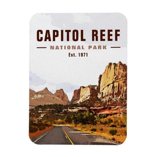 Magnet Flexible Capitol Reef National Park Cathedral Valley Loop (Vertical)