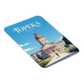 Magnet Flexible Capitole de l'État du Kansas États-Unis (Côté Droit)