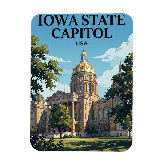 Magnet Flexible Capitole de l'Iowa États-Unis (Vertical)