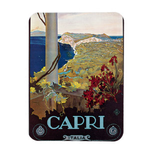 Magnet Flexible Capri, Italie Poster Vintage voyage