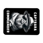 Magnet Flexible Capybara avec lunettes de soleil Capy Commandant (Horizontal)