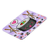 Magnet Flexible Caractère de dessin sushi Manger beaucoup de creve (Côté Gauche)