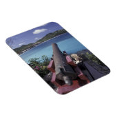 Magnet Flexible CARAÏBES, St. Barts, Connon visant la baie de (Côté Droit)