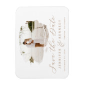 Magnet Flexible Caramel Beige Romantique Brossé Cadre Enregistrer  (Vertical)