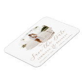 Magnet Flexible Caramel Beige Romantique Brossé Cadre Enregistrer  (Côté Gauche)