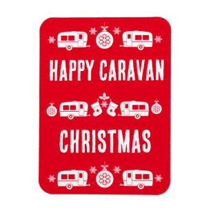 Magnet Flexible Caravan Joyeux Camping de Noël