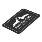 Magnet Flexible Cardigan Corgis Mariage Enregistrer la date (Côté Gauche)