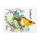 Magnet Flexible Cardinal Love State Bird de Virginie (Horizontal)