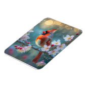 Magnet Flexible Cardinal masculin en fleurs de cerisiers au clair  (Côté Gauche)