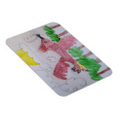 Magnet Flexible Cardinal rouge dessiné à la main (Côté Droit)