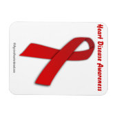 Magnet Flexible Cardiopathie Ruban rouge (Horizontal)