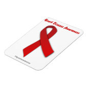 Magnet Flexible Cardiopathie Ruban rouge (Côté Gauche)