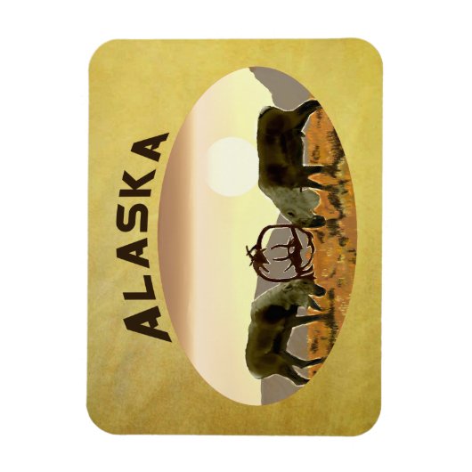 Magnet Flexible Caribou Duel - Alaska (Vertical)