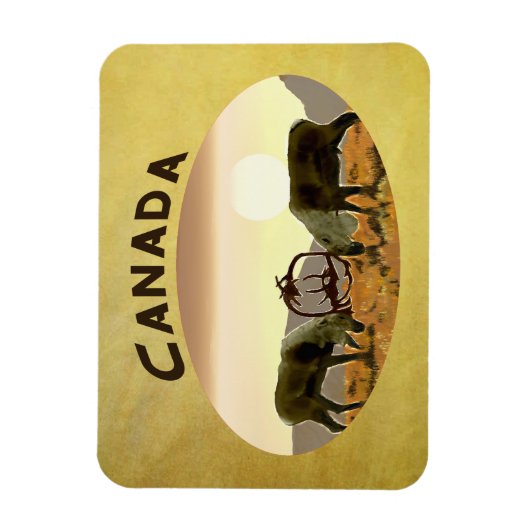Magnet Flexible Caribou Duel - Canada (Vertical)