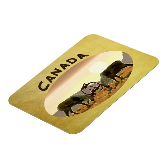 Magnet Flexible Caribou Duel - Canada (Côté Gauche)