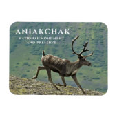 Magnet Flexible Caribou Running, Parc national d'Aniakchak, Réserv (Horizontal)
