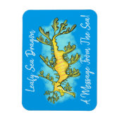 Magnet Flexible Caricature amusante de dragon de mer feuillu (Vertical)