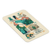 Magnet Flexible Caricature Bêtes fantastiques Scènes (Côté Droit)