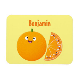 Magnet Flexible Caricature d'agrumes d'orange