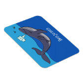 Magnet Flexible Caricature de baleine mignonne et de baleine de ve (Côté Droit)