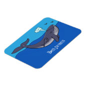 Magnet Flexible Caricature de baleine mignonne et de baleine de ve (Côté Gauche)
