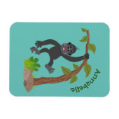 Magnet Flexible Caricature de bébé gorille joyeux (Horizontal)