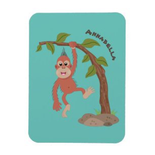 Magnet Flexible Caricature de bébé orangoutan joyeux