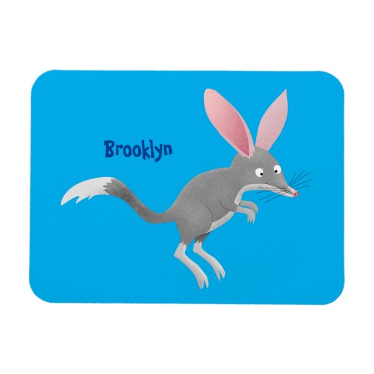 Magnet Flexible Caricature de bilby australien très heureuse (Horizontal)