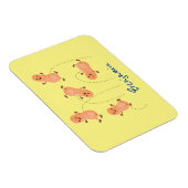 Magnet Flexible Caricature de cacahuètes joyeux sautillant (Côté Droit)