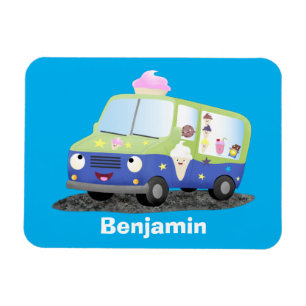 Magnet Flexible Caricature de camion de glace joli
