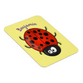 Magnet Flexible Caricature de coccinelle rouge joyeux (Côté Droit)