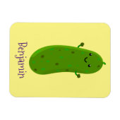 Magnet Flexible Caricature de cornichon joyeux (Horizontal)