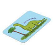 Magnet Flexible Caricature de dinosaure de brontosaurus vert migno (Côté Gauche)