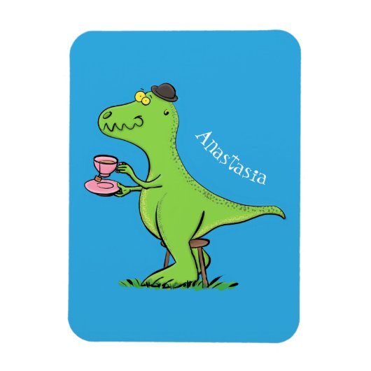 Magnet Flexible Caricature de dinosaure vert t rex (Vertical)