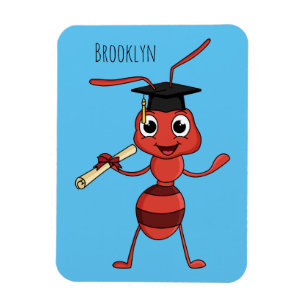 Magnet Flexible Caricature de fourmi rouge joyeux