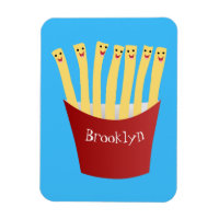 Caricature de frites Cute kawaii fast food