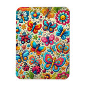Magnet Flexible Caricature de jardin papillon (Vertical)