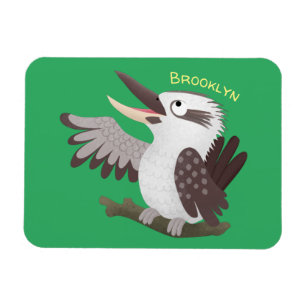 Magnet Flexible Caricature de kookaburra drôle et drôle