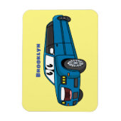 Magnet Flexible Caricature de la Limousine bleu mignonne (Vertical)