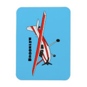 Magnet Flexible Caricature de l'avion à train de vélo (Vertical)