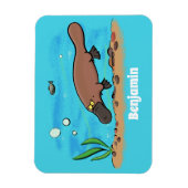 Magnet Flexible Caricature de natation de Cute platypus (Vertical)