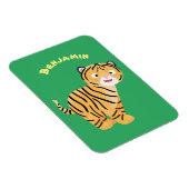 Magnet Flexible Caricature de petit tigre joyeux (Côté Droit)