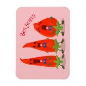 Magnet Flexible Caricature de piments chantants mignons (Vertical)