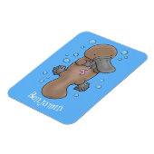 Magnet Flexible Caricature de platypus bébé très heureuse (Côté Gauche)