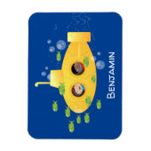 Magnet Flexible Caricature de poisson sous-marin jaune mignon (Vertical)