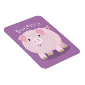Magnet Flexible Caricature de porc mignon rose pot vendue (Côté Droit)